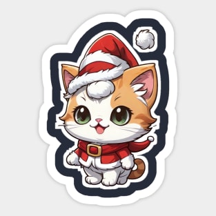 Cat Christmas Sticker